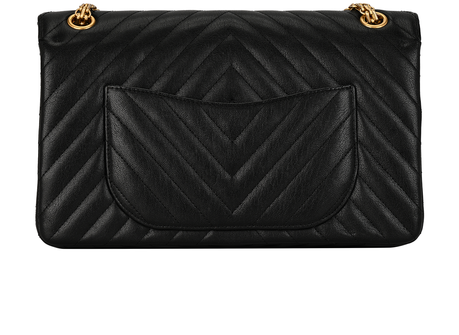Medium 2.55 Chevron, &pound;4,100, Handbags, Black, Leather, Back view